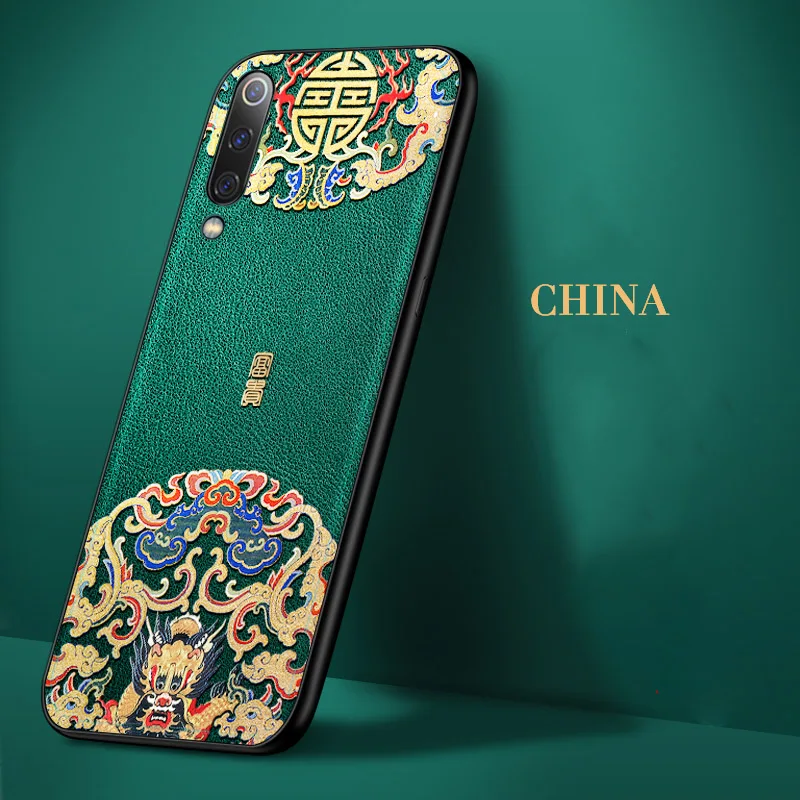 Тисненая кожа задняя крышка для Xiaomi mi 9 pro 5G 8 se Explorer чехол специальный китайский