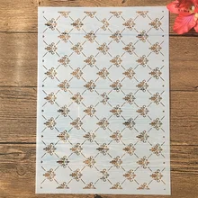 A4 29cm textura de la flor DIY estacas pintura de la pared álbum de recortes para colorear en relieve álbum Plantilla de tarjeta de papel decorativa