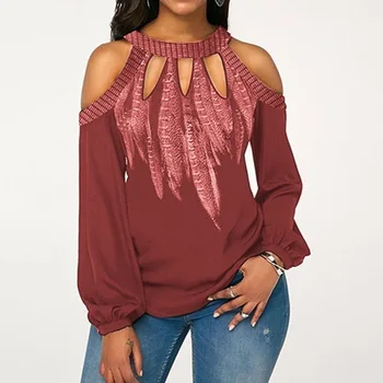 

Autumn long sleeve shirt women fashion vintage tops and blouses 2020 casual printing office blouses women blusas plus size