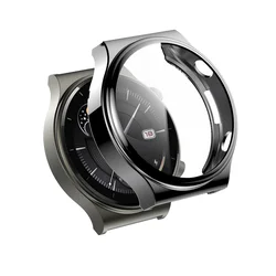 Premium 360° Protective Case Cover for Smartwatch - TPU Screen Shield and Frame (Silver)