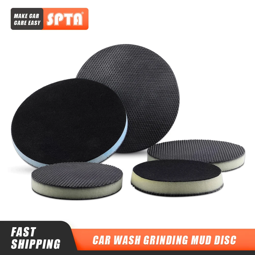 SPTA 6" 150mm Polisher Clay Disc Clay Bar Wipe Foam Pad DA Polisher Pad