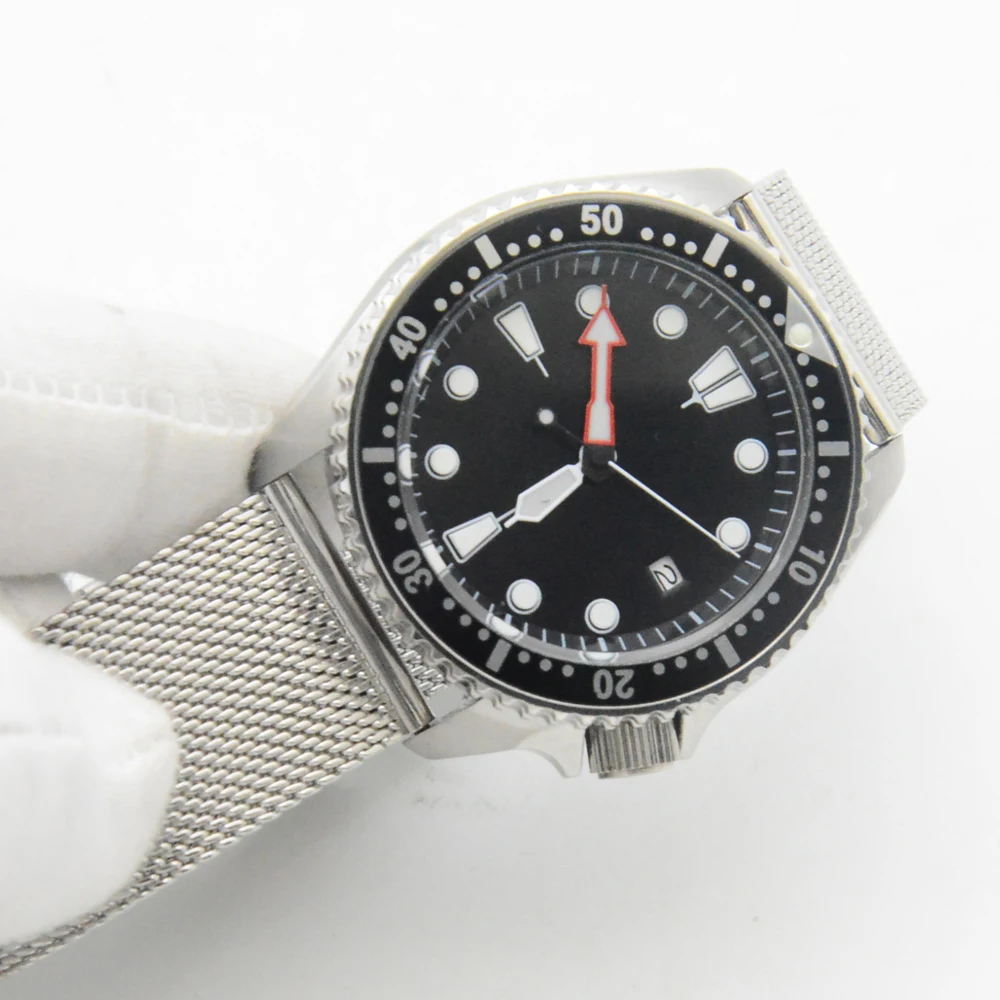 Sterile dial SK007 diving mechanical watch men's automatic mechanical movement 4 o'clock adjustment head