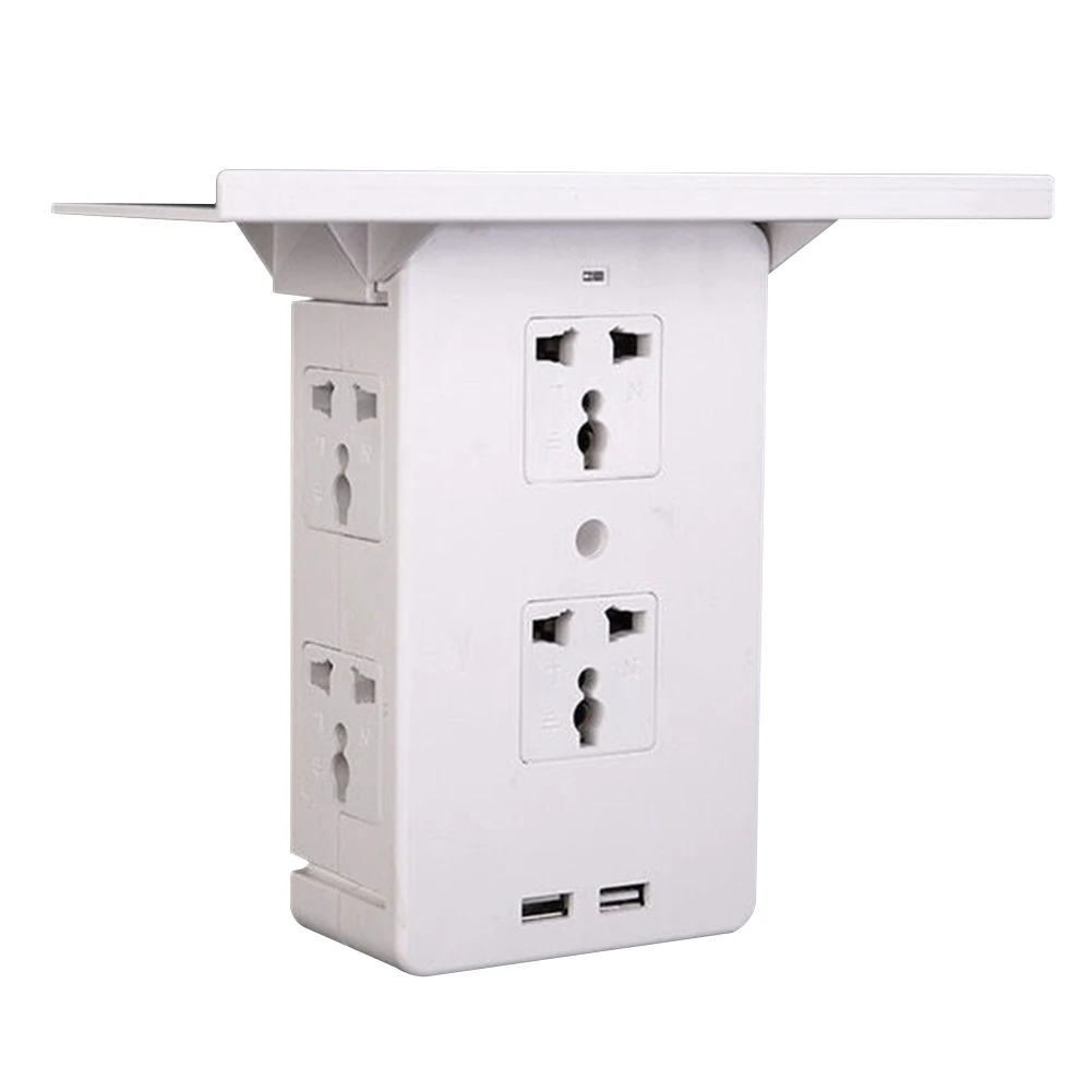 

Extenders Household Removable Bracket Phone Surge Protector Electrical Charging Wall Outlet Power With Socket Shelf 8 Ports USB