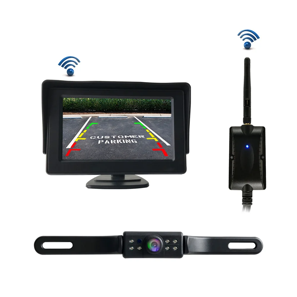 

4.3'' TFT LCD Display Car Rear View Camera 170 Degree For Car Bus Car Monitor Reversing Camera IR HD Night Vision Image