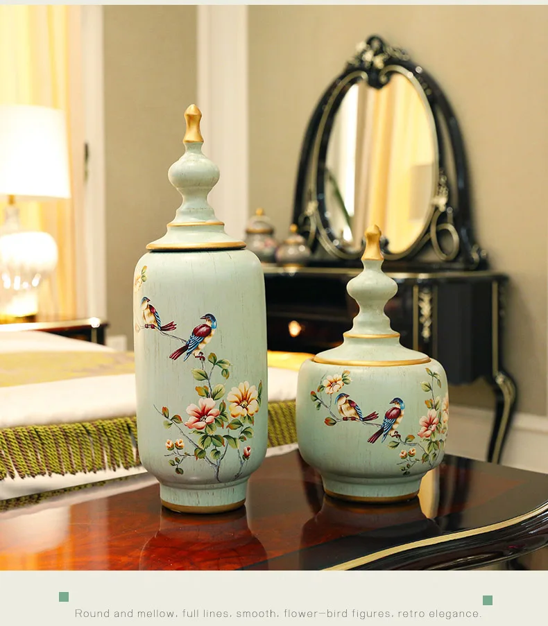 Ceramics Candy Jars With Cover Multifunction Storage Jar Antique Ornaments Sugar Bowl Container Organizer American Home Decor Storage Bottles Jars Aliexpress