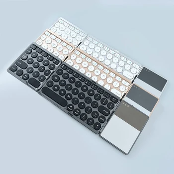 

2020 New Three-Folding Wireless Bluetooth Keyboard with Touchpad for Tablet Computer Keyboards