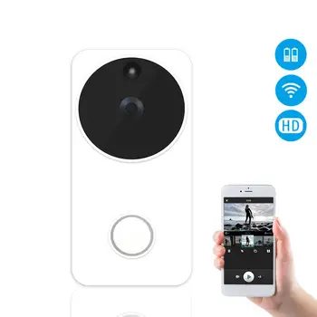 

Smart Wireless Wifi Video Doorbell Intercom 720P Phone Call Door Bell Camera Infrared Remote Record Home Security Monitoring