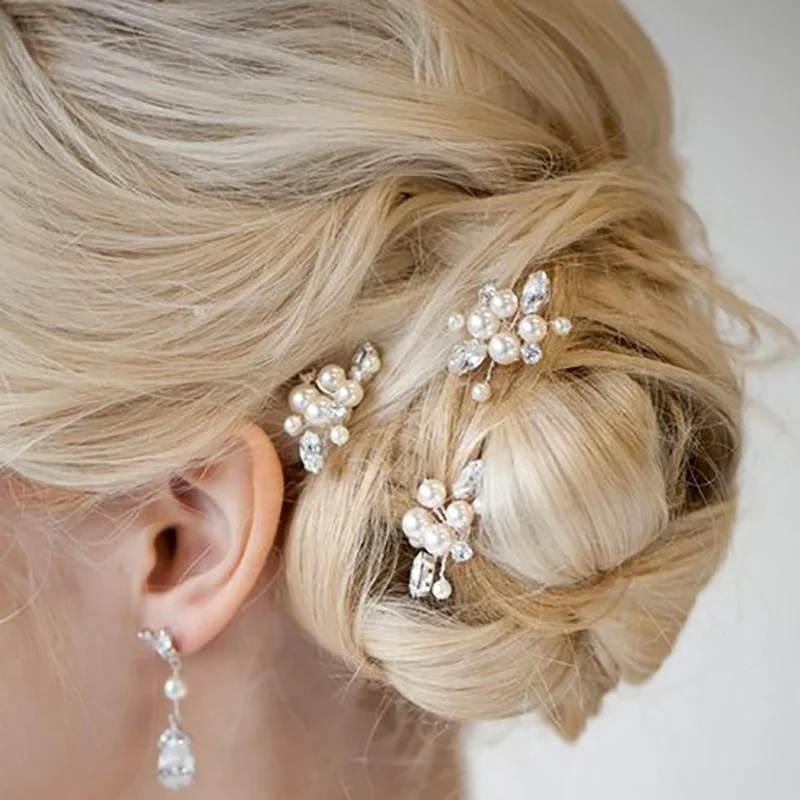 Horquillas Para El Pelo Maruko Para Dama De Honor, Joyería Con