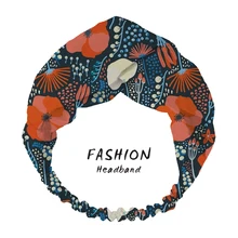 

2020 Women Hair Accessories Hair Bands Summer field colorful Print Headbands Cross Turban Bandanas HairBands Headwrap Scrunchies