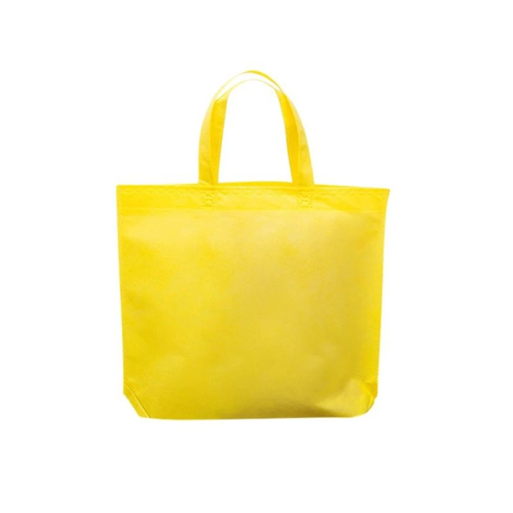 Многоразовый большой холщовый шоппер сумка из хлопчатобумажной ткани женские сумки на плечо нетканый экологический Чехол Органайзер Многофункциональный - Цвет: Цвет: желтый