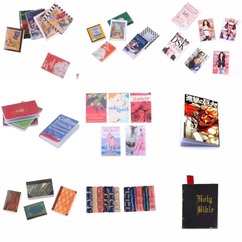 1 12 ミニ本ドールハウスミニチュア本装飾ふり再生ドールハウス家具ブライス人形のおもちゃ Dolls Aliexpress