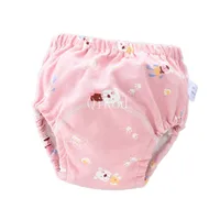 Baby Infant Toddler Waterproof Training Pants Cotton Changing Nappy Cloth Diaper Panties Gifts Reusable Washable 6 Layers Crotch 3