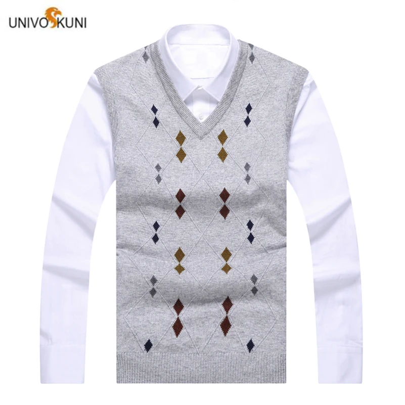 UNIVOS KUNI 2019 мужской свитер модный тонкий весна и осень Новое поступление жилет в