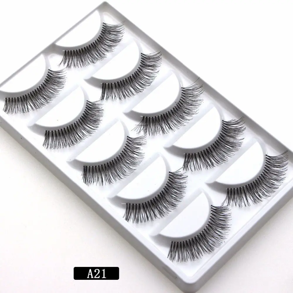 Женские Накладные ресницы ручной работы 5 пар мягкие натуральные длинные