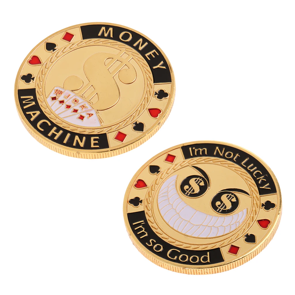 Metal Chips Commemorative Coin Gold Plated Metal Poker Card Guard Protect