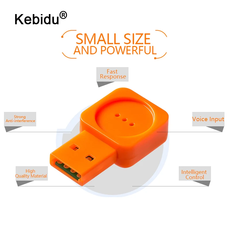 Kebidu USB мини микрофон AI умный микрофон Голосовое управление для ноутбука/рабочего стола для распознавания речей