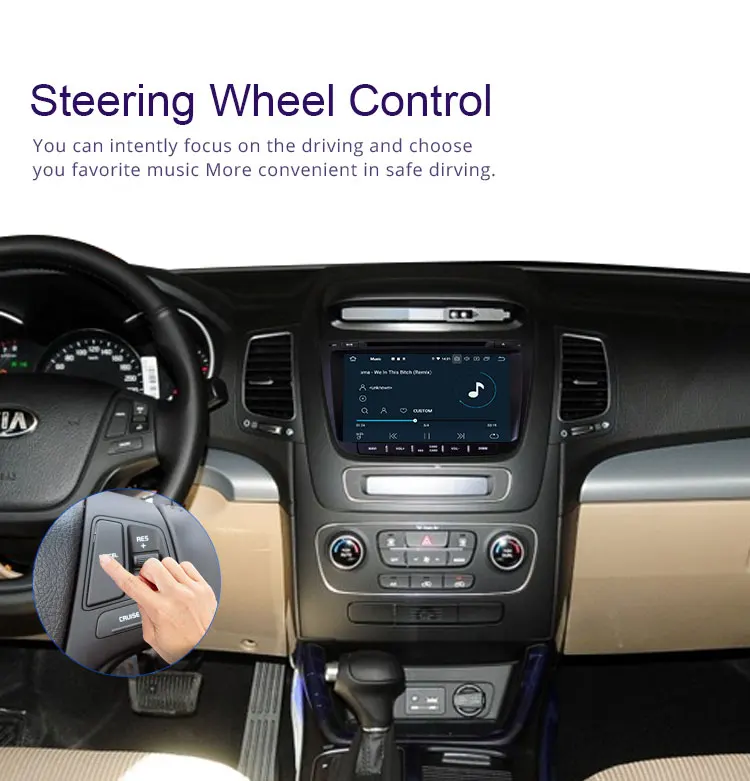 Best TOPBSNA Android 9.0 Car DVD multimedia Player for kia Sorento 2013 2014 2015 2 Din Car Radio Multimedia WIFI Stereo Headunit RDS 10