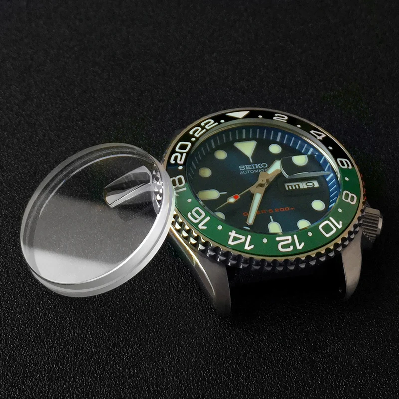 Flat 31.5*4.5mm Date + Stepped Edge Watch Crystal Seiko Skx007 Srpd55k2 Slopping Ceramic Bezel Mineral Glass Parts - Repair Tools & Kits - AliExpress