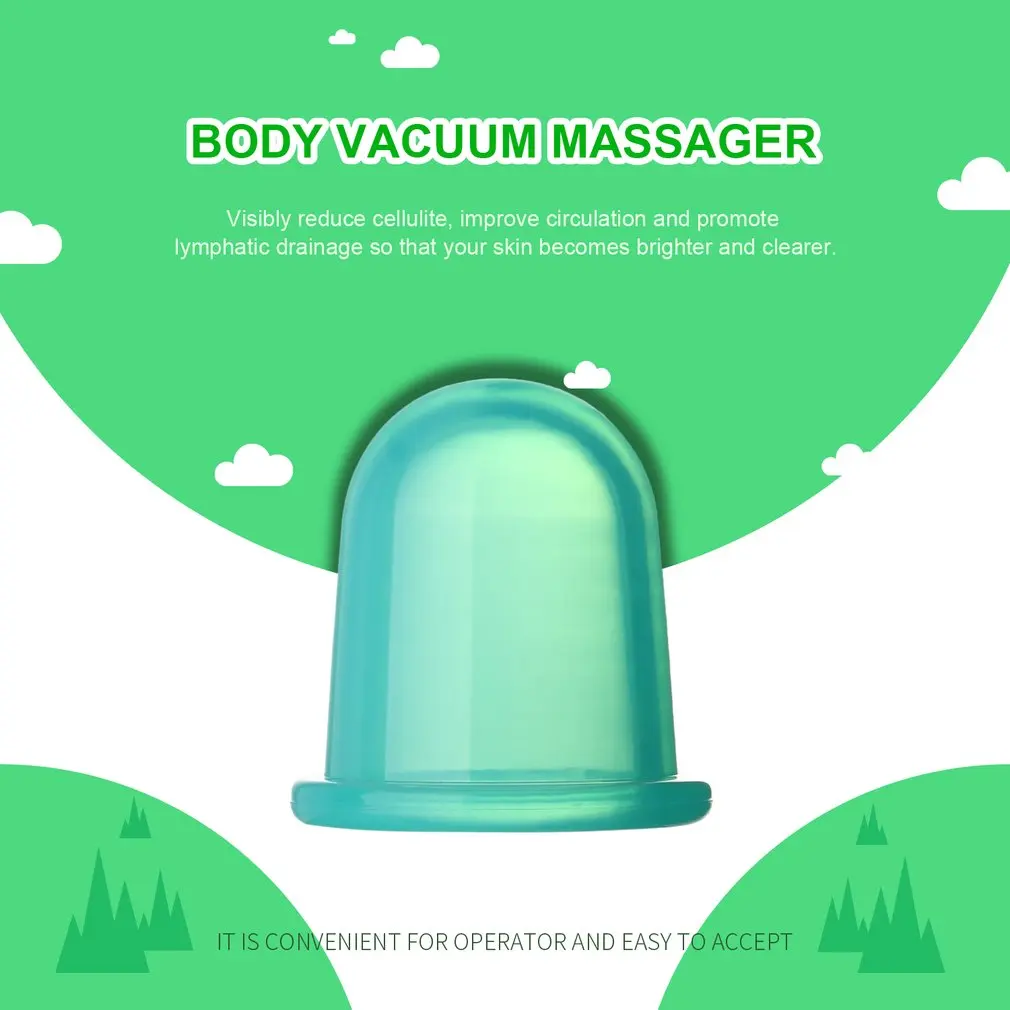 1pcs Silicone Body Cuppin Cups Set For Face Neck Back Eyes Massage Vacuum Cans Anti-cellulite Massager Suction Treatment