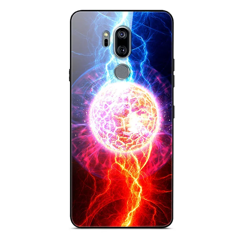 Чехол для LG G7 ThinQ из закаленного стекла, планета космос, чехол для LG G7 ThinQ LG G7+ стеклянный чехол для LG G 7 ThinQ G710EM G710N Capa - Цвет: 06