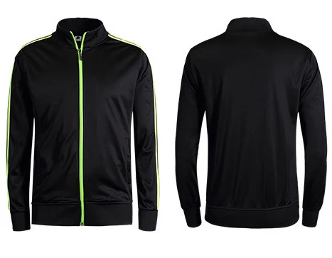 black green stripe Мужская футболка с длинными рукавами для футбола, тренировочная Спортивная футболка в полоску, футболка для футбола, Повседневная футболка для бега - Цвет: black green stripe