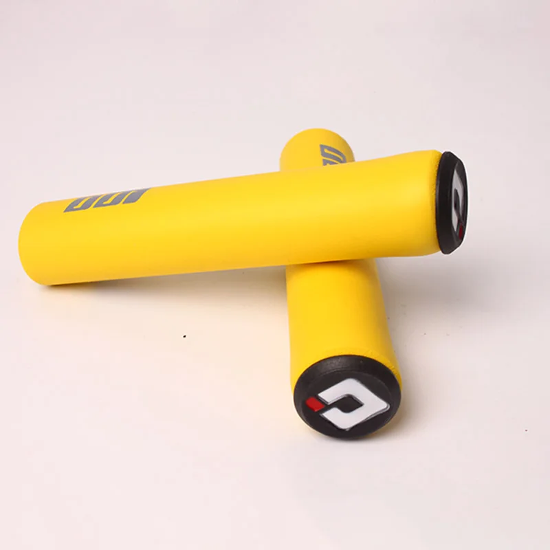 ODI MTB руль велосипеда ручки силиконовая рукоятка ручки противоскользящие амортизирующие мягкие горные ручка велосипедного руля Аксессуары для велосипеда - Цвет: Yellow 1 Pair