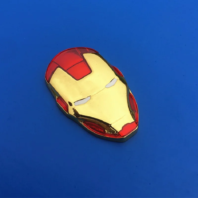 3D Chrome Metal Iron Man for Car Emblem Stickers Decoration The Avengers Decals Exterior Accessories Silver Gold Car Styling