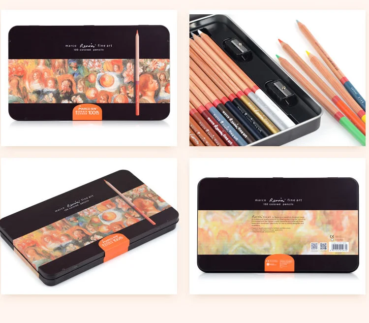 120 色マルコルノワール色鉛筆クレヨン鉄ボックス色鉛筆着色描画