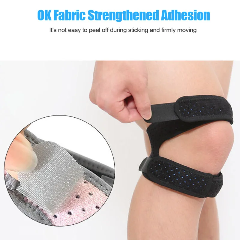 Silicone Fitness Knee Strap Pain Relief Full Mobility Breathable Knee Brace Support for Basketball FK88