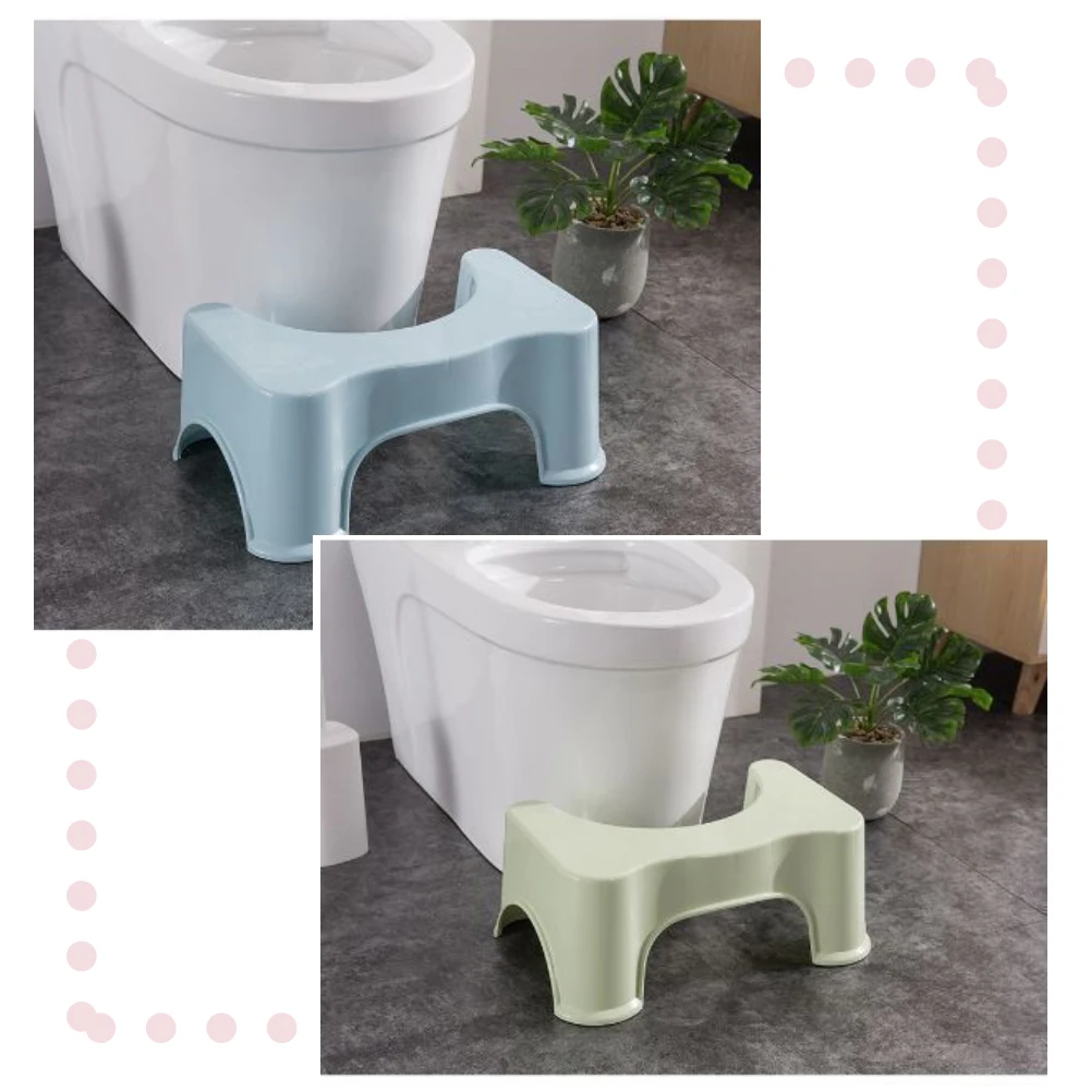 Tabouret De Toilette Antidérapant Transparent En PET - Léger Et Portable Pour Adultes Et Enfants - 22x40.5x17.5 Cm