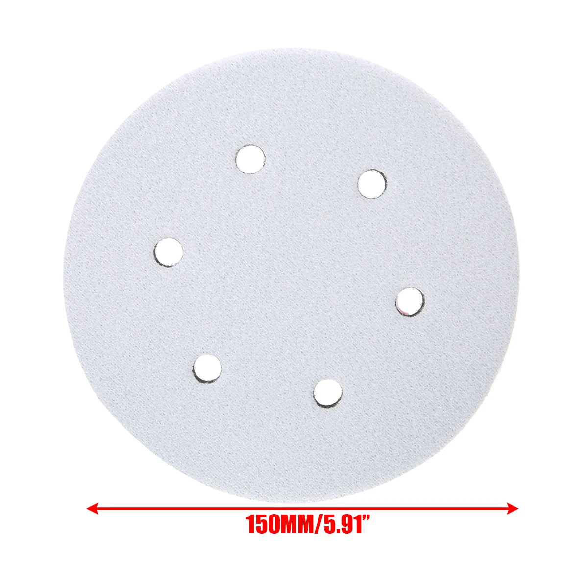 6 Inch 150mm 6 Hole Interface Cushion Pad Hook and Loop Foam Backing Pad for Protecting Sanding Disc Power Sander Accessories