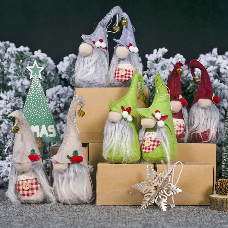 Санта-Клаус снеговик лося рождественские украшения безликая кукла шведский гном плюшевые куклы блага вечерние украшения для дома подарок на год