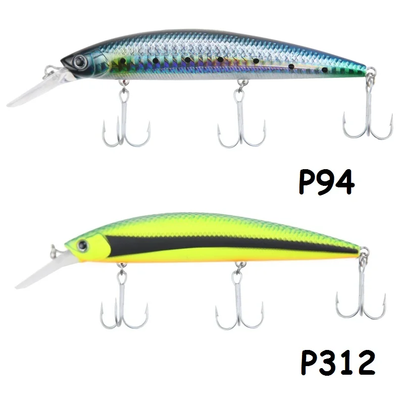 312P94 Runature 2 шт./упак. Minnow приманки для рыбалки приманки 110 мм/37 гр катушка для ловли воблеры приманки искусственная жесткая приманка для рыбалки, погружная блесна, приманка - Цвет: 312P94