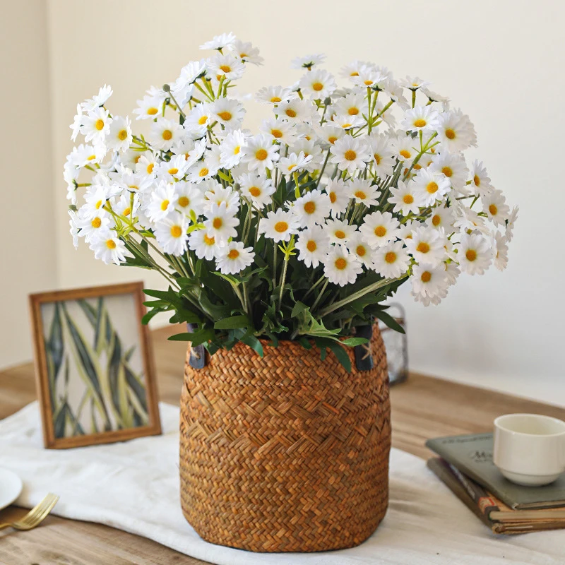 HOT Dried Flowers 50cm Artificial Flowers Simulation Flower Bouquet Daisies Decorative Home Yard Wedding Parties Decoration