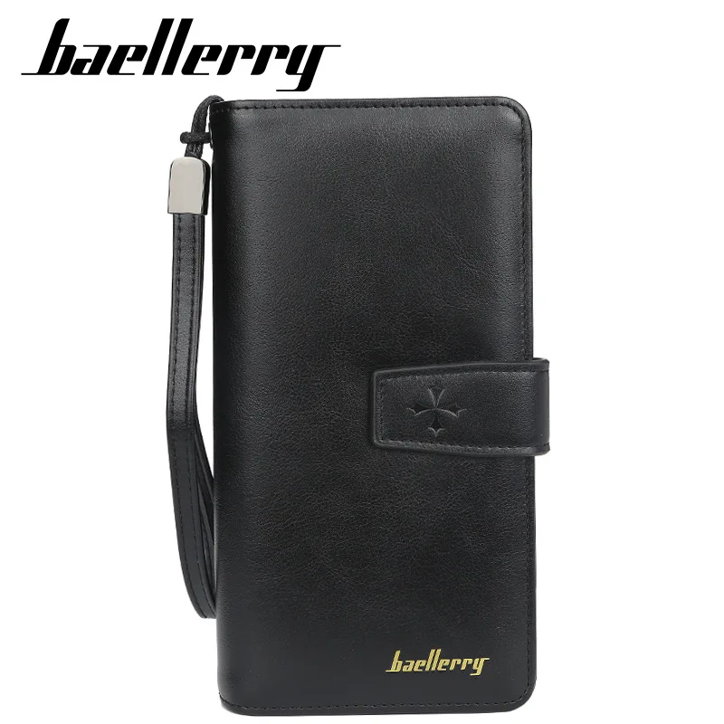 New Men Wallets Fashion Zipper Card Holder Long Style Male Purse High Quality New PU Leather Vintage Coin Holder Men Wallets