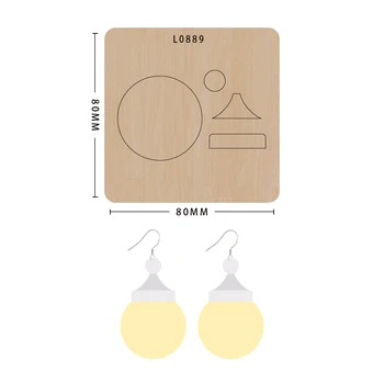 

Earrings knife mold mold wood die cutting die decoration, model L0889, suitable for common die cutting machines on the market