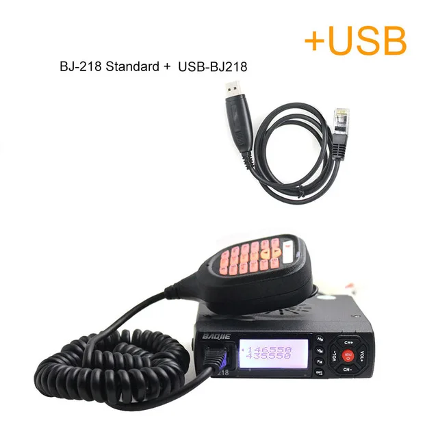 Мини мобильное радио BJ-218 25 Вт Выходная мощность двухдиапазонный радиоприемник для автомобиля такси BJ218 рация - Цвет: BJ-218-USB