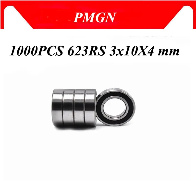1000 шт. моторный подшипник 623 2RS 623RS 623-2RS RS 3x10X4 мм миниатюрное двойное резиновое