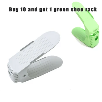 

10pcs Shoe Rack Durable Adjustable Shoe Organizer Footwear Support Space Saving Cabinet Closet Storage Shoe Stand Shoerack