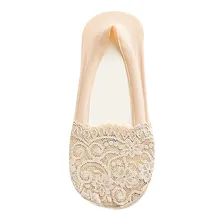 Носки, женские носки, смесь хлопка, кружевные противоскользящие женские невидимые носки, короткие носки, женские короткие носки