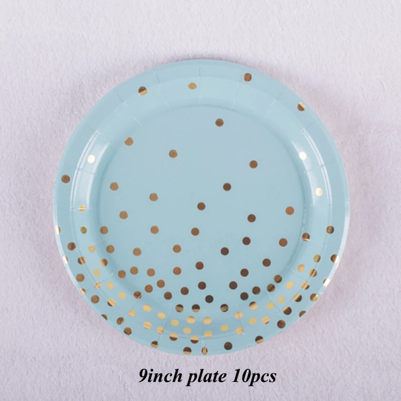 9inch plate 10pcs 10 шт./лот, Красочные золотые одноразовые столовые приборы, Бумажные Соломенные салфетки под чашки, Звездные салфетки для детей на день рождения, вечерние, свадебные, рождественские украшения - Цвет: 9inch plate 10pcs