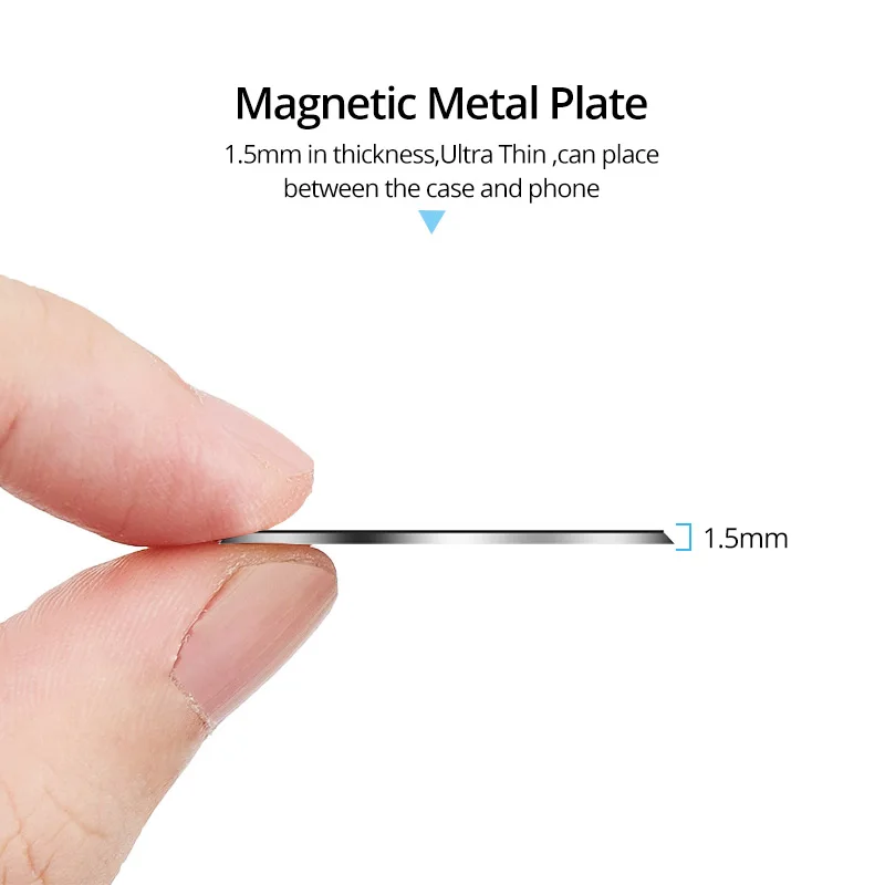 ANMONE Metal Plate For Magnetic Car Phone Holder Magnet Stand Iron Sheet Disk Sticker For Magnetic Mobile Phone Holder Mount