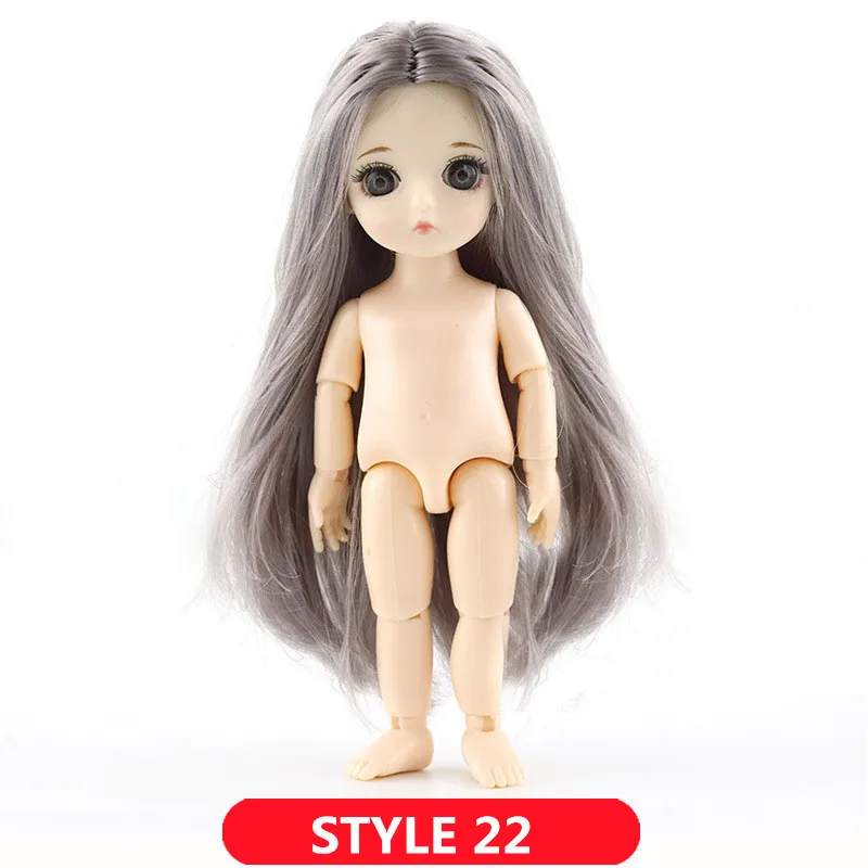 1/12 BJD куклы 13 суставов DIY милые куклы принцессы 16 см 3D глаза ручной работы оригинальные куклы для девочек игрушки для детей подарки на день рождения