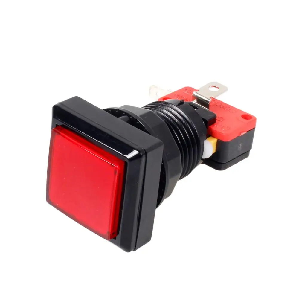 Квадратная светодиодная подсветка 10x33 мм кнопка с переключателем 12 В для игровых