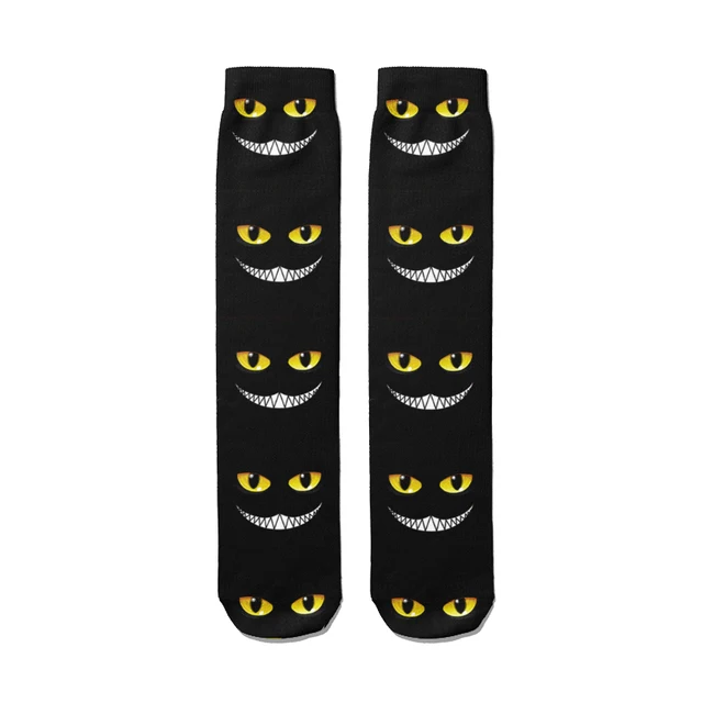 Sell Well Funny Expression Printed Women Socks Fashion Cute Cotton Long Socks Harajuku Christmas Warm Middle Tube Socks Female Style12