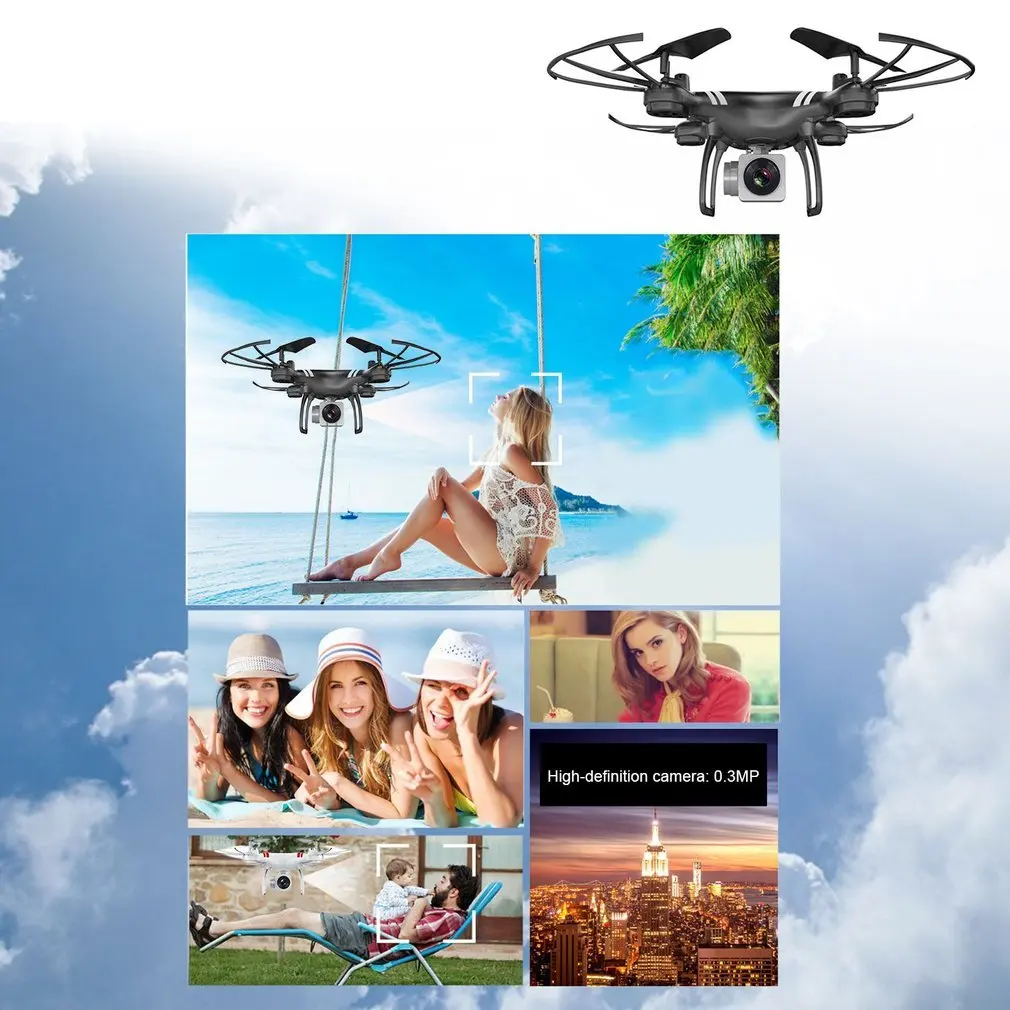 KY101 Радиоуправляемый Дрон 2MP камера Wi-Fi FPV живой Квадрокоптер удерживающий высоту один ключ возврат Безголовый вертолет 2,4 ГГц Дрон