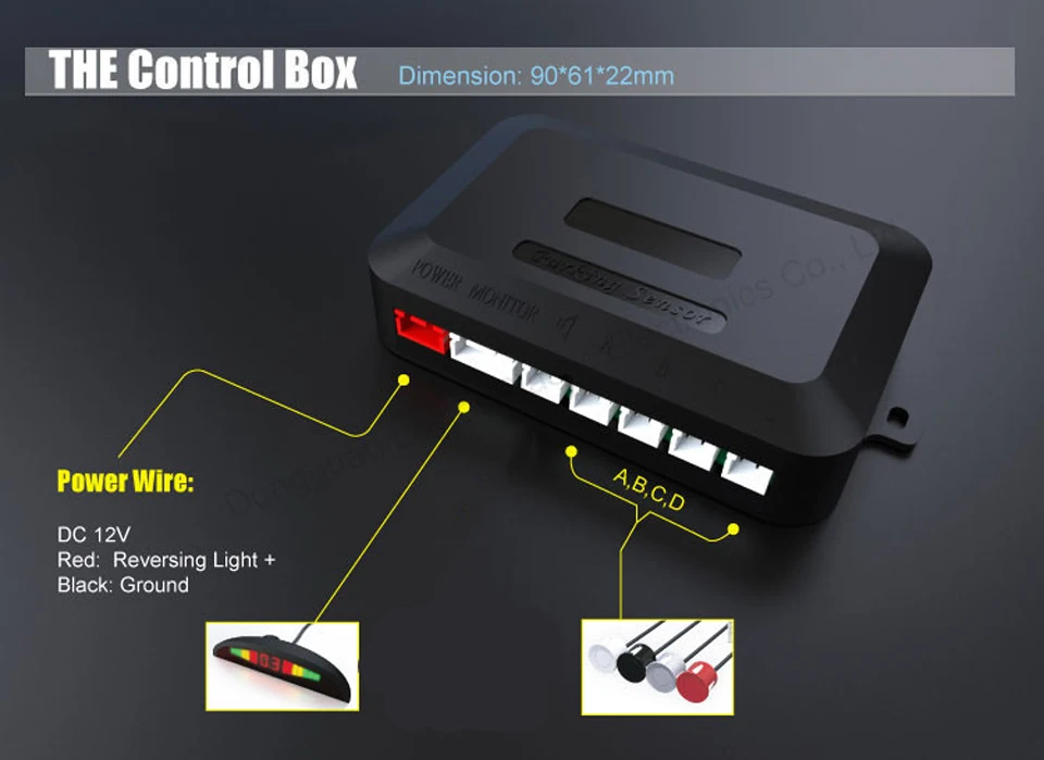 Простая установка, 4 зонда без экрана, чистый зуммер, автомобильная автоматическая парковка, электронный светодиодный радар заднего хода, система мониторинга, детектор