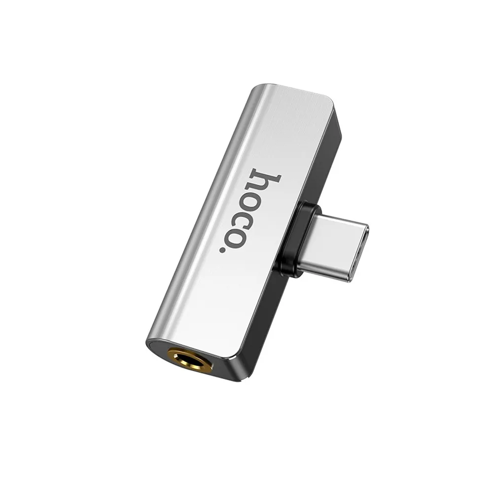 

HOCO LS26 Type C Headphone Charger Adapter USB TYPE-C To 3.5MM Audio&TYPE C Charger Converter for Smartphone Xiaomi huawei