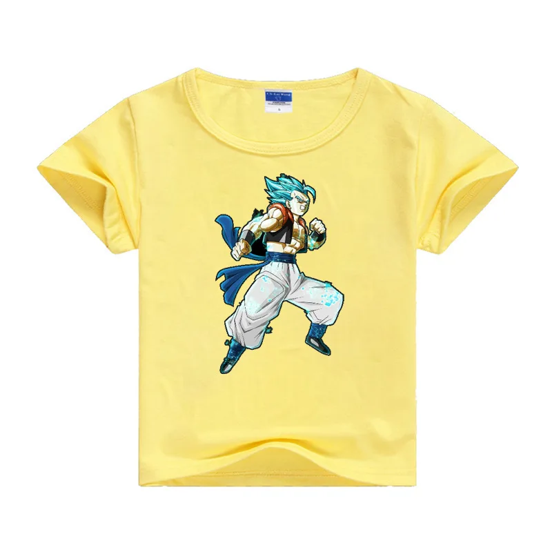 Dragon Ball yellow children's T-shirt top summer casual children's wear cotton printed short-sleeved children's wear Dragon Ball yellow children's T-shirt top summer casual children's wear cotton printed short-sleeved children's wear