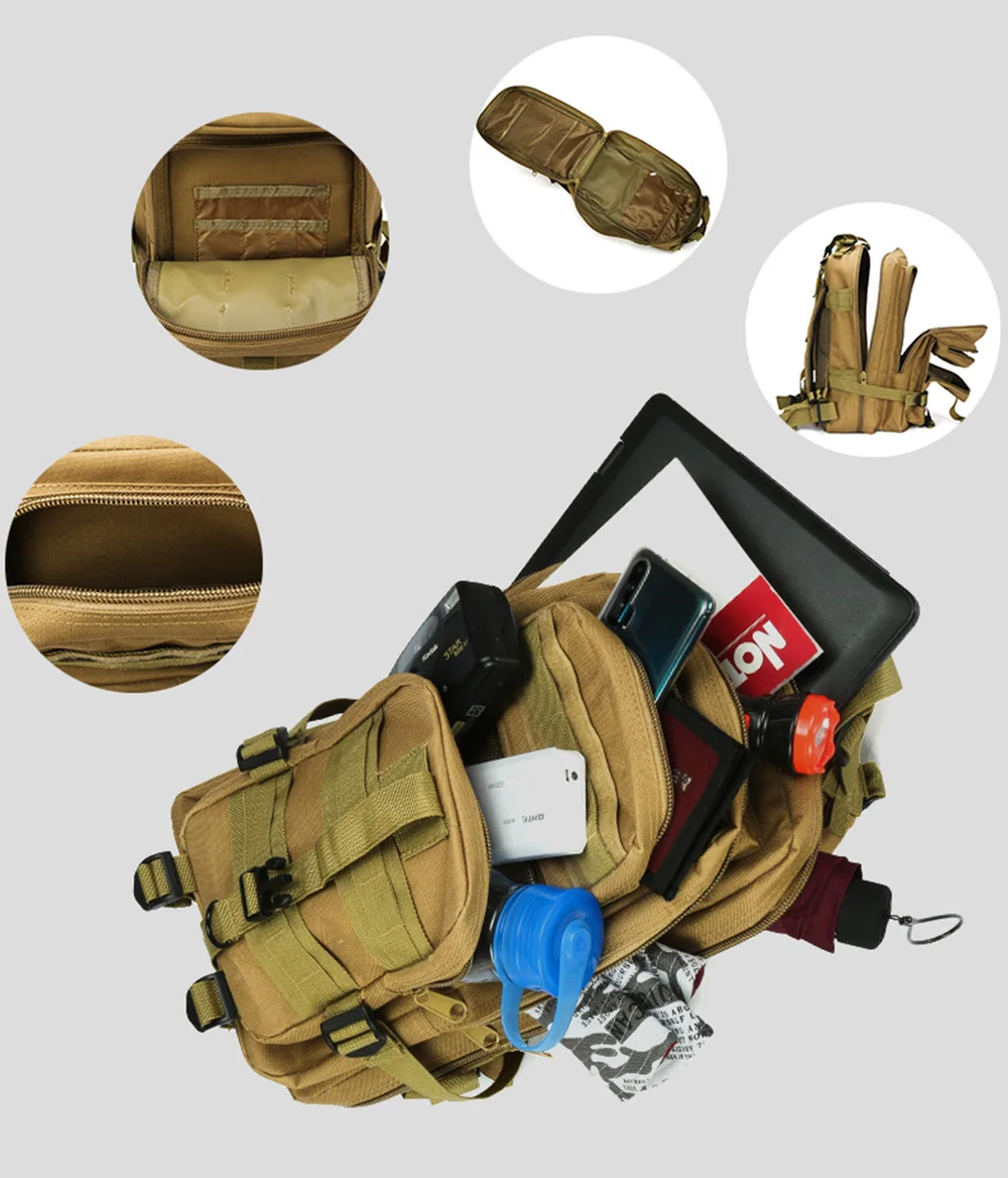 Outdoor Military Rucksacks 1000D Nylon 30L Waterproof Tactical Backpack Sports Camping Hiking Trekking Fishing Hunting Bags